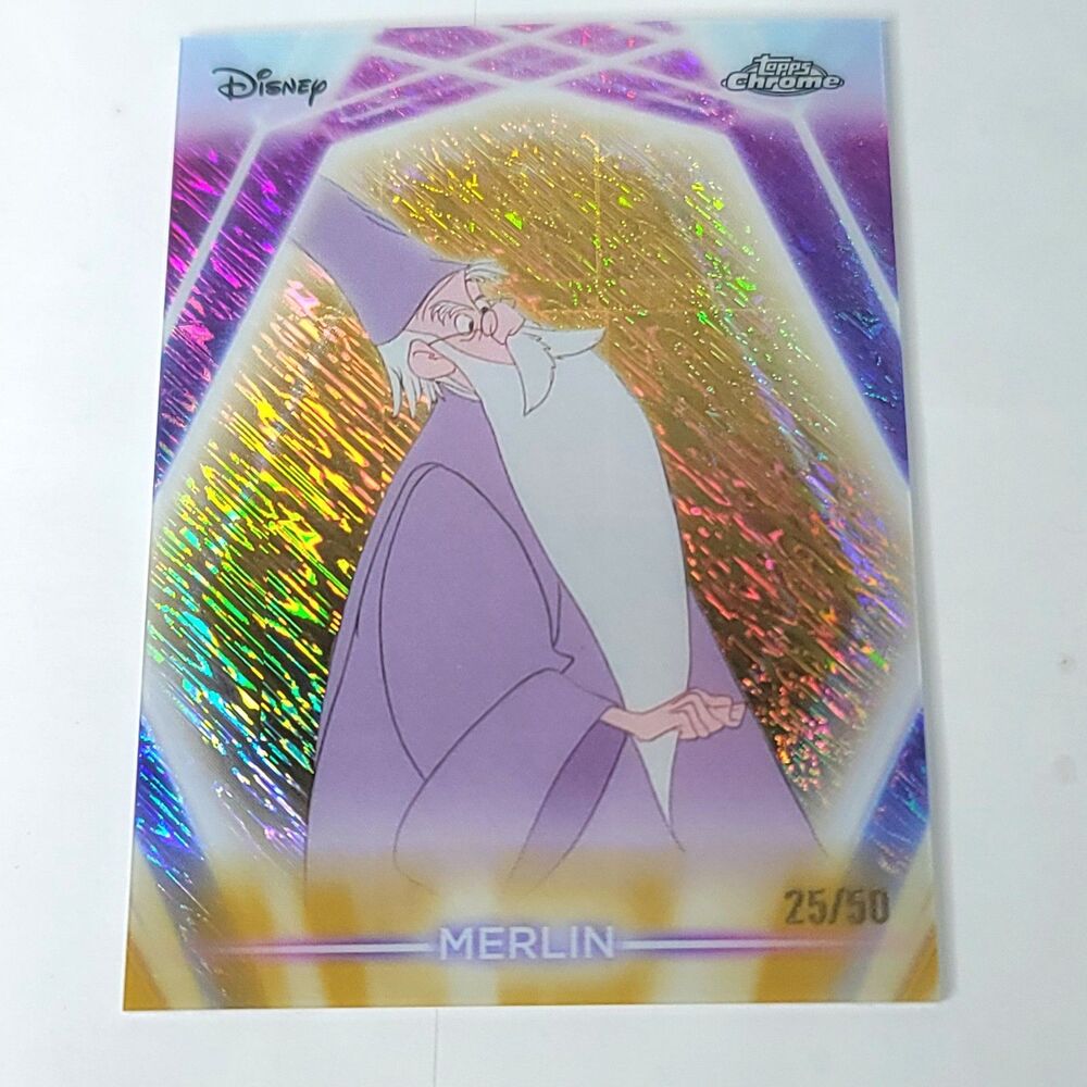 Merlin Topps 2026 Disney Neon Gold Shimmer Refractor Limited 25/50